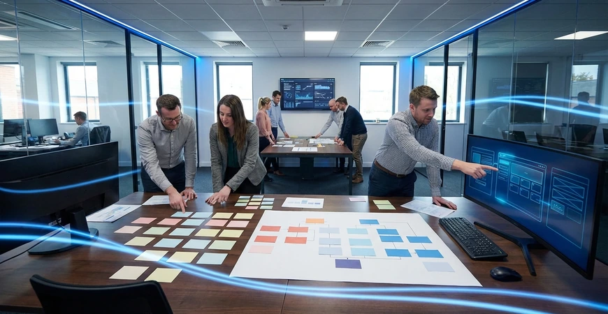 Operations team reviewing practical automation use cases